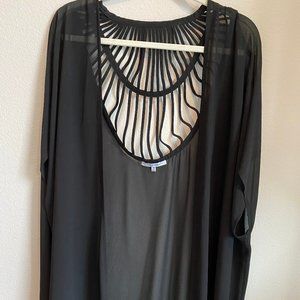 Black Sheer Kimono